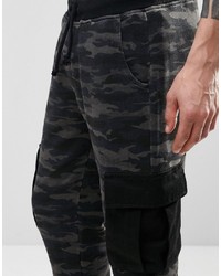 Asos Brand Standard Joggers In Camo With Cargo Styling