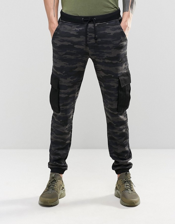 asos camo joggers