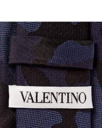 Valentino Camouflage Print Silk Tie