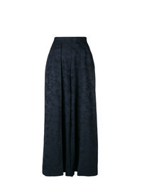 Navy Camouflage Wide Leg Pants