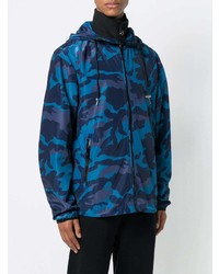 Diesel Camouflage Print Hooded Jacket