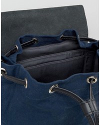 SANDQVIST Alva Cotton Canvas Leather Backpack