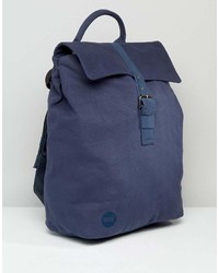 Mi-pac Canvas Fold Top Backpack In Navy