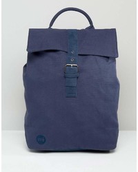 Mi-pac Canvas Fold Top Backpack In Navy
