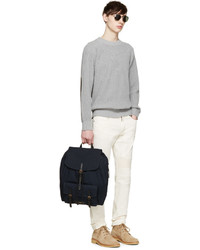 Burberry London Navy Canvas Brookdale Backpack