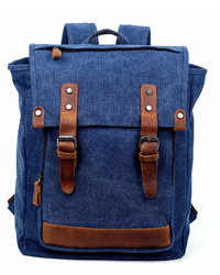 Navy Leather Detail Discovery Backpack