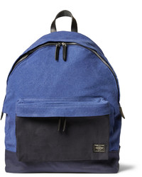 Porter Yoshida Co Leather Trimmed Canvas Backpack