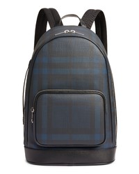 Burberry Rocco Check Canvas Backpack In Navy At Nordstrom