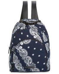 Sloane Bandana Canvas Backpack Blue