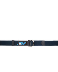 Prada Blue Logo Nastro Belt