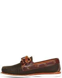Brooks Brothers Rancourt Co Waxed Canvas Boat Shoes