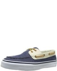 Sperry Top Sider Leather Canvas Bahama Boat Shoe