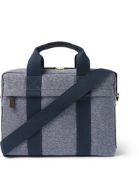 The Workers Club Leather Trimmed Canvas Briefcase