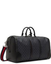 Gucci Black Large Gg Supreme Carry On Duffle Bag