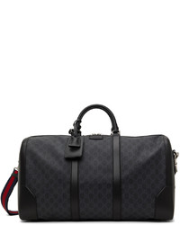 Gucci Black Large Gg Supreme Carry On Duffle Bag