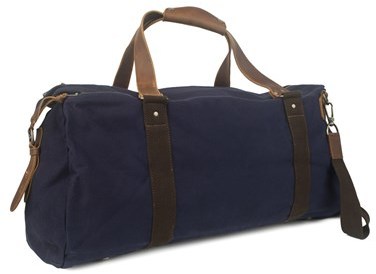 navy canvas duffle bag