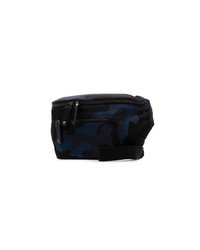 Valentino Garavani Blue And Black Camo Print Cross Body Bag