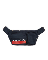 Hugo Navy Logo Multi Pocket Belt Bag