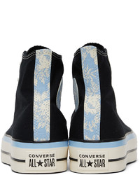 Converse Black Blue Chuck Taylor Lift Hi Sneakers