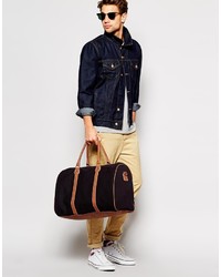 Asos Brand Smart Canvas Carryall In Navy