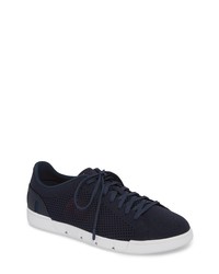 Swims Breeze Tennis Washable Knit Sneaker In Navywhite Fabric At Nordstrom