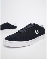 Fred Perry Deuce Canvas Trainers In Navy