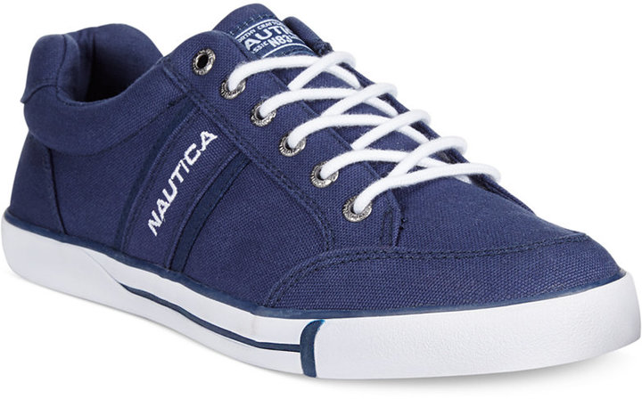 nautica blue and white shoes