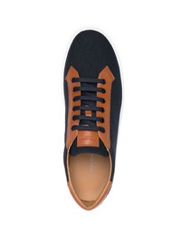 Giorgio Armani Leather Panelled Low Top Sneakers