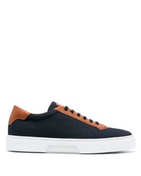 Giorgio Armani Leather Panelled Low Top Sneakers