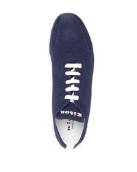 Kiton Logo Embroidered Low Top Trainers