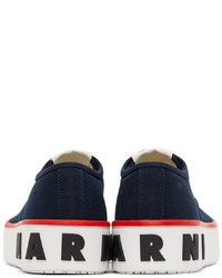 Marni Navy Maxi Logo Paw Sneakers
