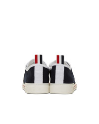 Thom Browne Navy Tricolor Cupsole Sneakers