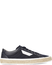 Dolce & Gabbana Rope Trimmed Canvas And Leather Sneakers