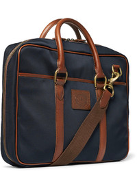 Polo Ralph Lauren Leather Trimmed Canvas Bag