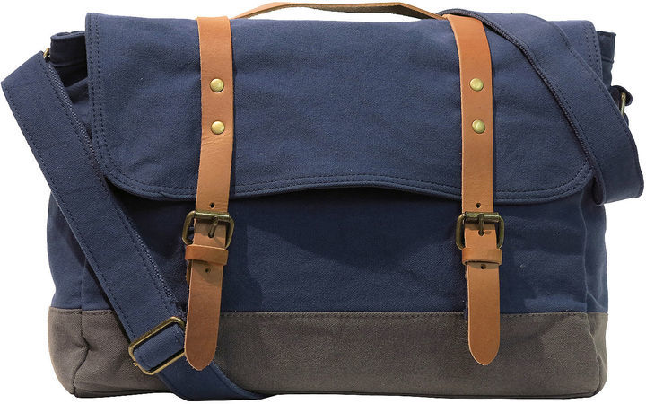 navy messenger bag