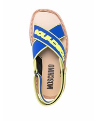 Moschino Crossover Strap Platform Sandals