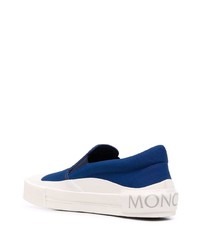 Moncler Logo Print Slip On Sneakers