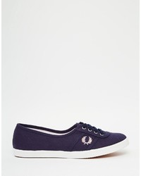 Fred Perry Aubrey Canvas Navy Sneakers