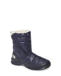 Navy Canvas Snow Boots