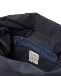Bleu de Chauffe Barda Leather Trimmed Waxed Cotton Ripstop Tote Bag