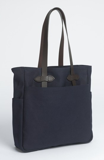 Navy Canvas Tote Bag: Filson Tote Bag Navy One Size