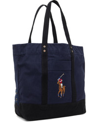 Polo Ralph Lauren Navy Black Big Pony Tote Bag