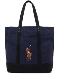 Polo Ralph Lauren Navy Black Big Pony Tote Bag