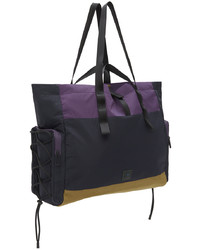 Ps By Paul Smith Purple Navy Nylon Colorblock Tote