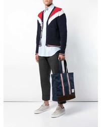 Thom Browne Unstructured Tote In Nylon Tech And Suede