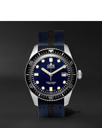 Oris Divers Sixty Five 42mm Stainless Steel And Canvas Watch Ref No 01 733 7720 4055 07 5 21 28fc