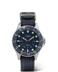 Timex Navi Depth Stainless Steel And Nylon Webbing Watch