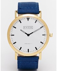 Shore Projects Canvas Strap Watch With Interchangeable Strap Mechanism