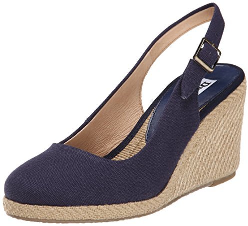 dune navy wedges