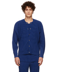 Homme Plissé Issey Miyake Blue Monthly Color December Cardigan